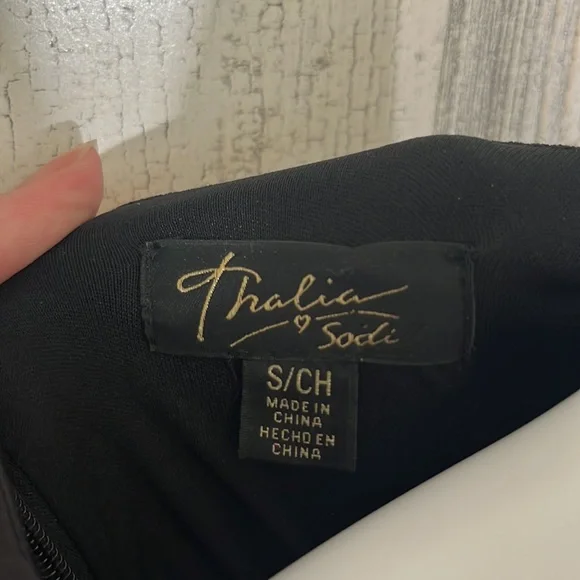 - #P23 small black long sleeve dressy dress size S - Picture 5 of 8